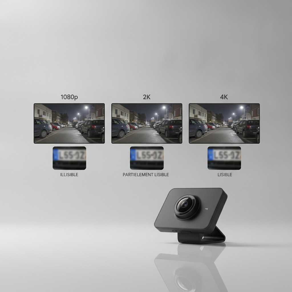 Quelle résolution dashcam pour lire une plaque d'immatriculation ?