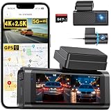 Dashcam 4K+2.5K Avant Arrière GPS